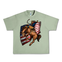 Oil Green American Cowboy Urban Heavy Tee - Jasminsmagicworld