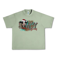 Oil Green howdy christmas Urban Heavy Tee - CowhideDigitalArt
