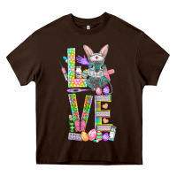 Chocolate Brown Love Easter Nurse Heavy Core Tee - BundleAndBundleShop