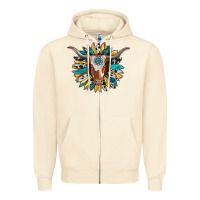 Texas Longhorn Sunflower Background Zipper Hoodie | Teevron