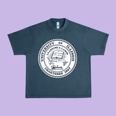 University Of Illinois Urban Heavy Tee Designed By Artisfamous