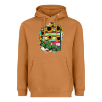 Meerkat Arizona Map Sunflower Cactus Serape Heavyweight Hoodie - RanaPortraitStore