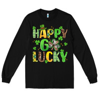 Black happy go lucky Long Sleeve Tee - Artiststas