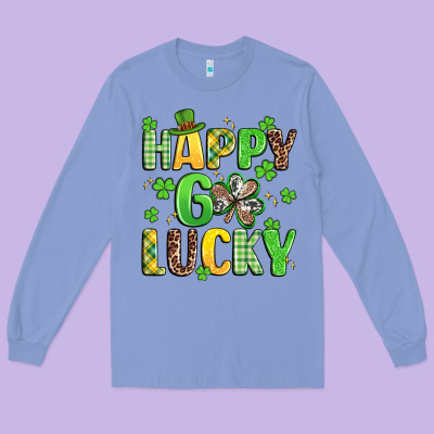 Happy Go Lucky Long Sleeve Tee Designed By Artiststas