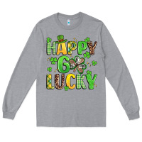 Heather Grey happy go lucky Long Sleeve Tee - Artiststas