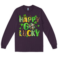 Plum happy go lucky Long Sleeve Tee - Artiststas