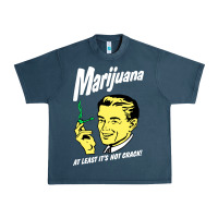Midnight Navy smoking marijuana Urban Heavy Tee - artisFamous