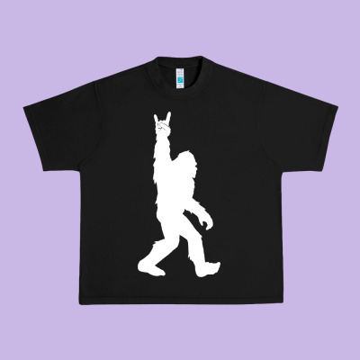 Funny Bigfoot Rock And Roll T Shirt For Sasquatch Believers Urban Heavy Tee Designed By Artisfamous