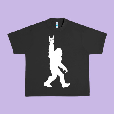 Funny Bigfoot Rock And Roll T Shirt For Sasquatch Believers Urban Heavy Tee Designed By Artisfamous