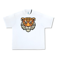 White tiger vector face Urban Heavy Tee - artisFamous
