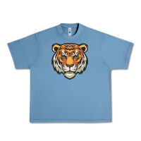 Pebble Blue tiger vector face Urban Heavy Tee - artisFamous
