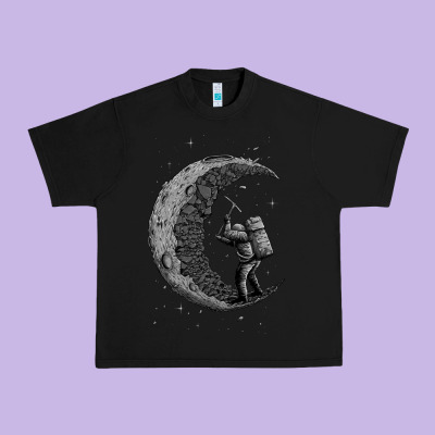 Digging The Moon Urban Heavy Tee Designed By Artisfamous