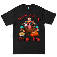 Black turkey wine and feelin fine Premium Tee - BundleAndBundleShop
