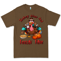 Cacao turkey wine and feelin fine Premium Tee - BundleAndBundleShop