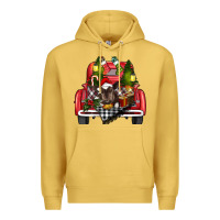 Antique Gold christmas truck Premium Hoodie - RanaPortraitStore