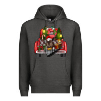Charcoal Heather christmas truck Premium Hoodie - RanaPortraitStore