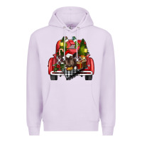Lilac christmas truck Premium Hoodie - RanaPortraitStore