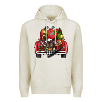 Oatmeal Heather christmas truck Premium Hoodie - RanaPortraitStore