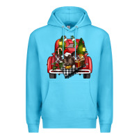 Ocean Blue christmas truck Premium Hoodie - RanaPortraitStore