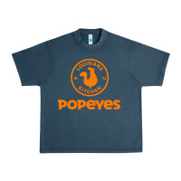 Midnight Navy Resto Popeyes Art Urban Heavy Tee - artisFamous