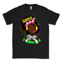 Black black gamer girl Classic Tee - FaDigitalArtStudio