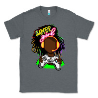 Charcoal Heather black gamer girl Classic Tee - FaDigitalArtStudio