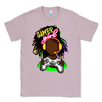 Lilac black gamer girl Classic Tee - FaDigitalArtStudio