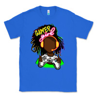 True Royal black gamer girl Classic Tee - FaDigitalArtStudio