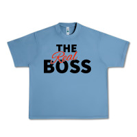 Pebble Blue the real boss matching couple Urban Heavy Tee - artisFamous