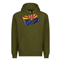 Army Green arizona flag Premium Hoodie - BarkalooDesign