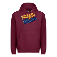 Burgundy arizona flag Premium Hoodie - BarkalooDesign