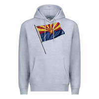 Heather Grey arizona flag Premium Hoodie - BarkalooDesign