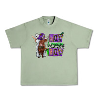 Oil Green Moo I Mean Boo Urban Heavy Tee - CowhideDigitalArt