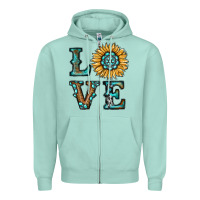 Seafoam sunflower love Zipper Hoodie - RanaPortraitStore