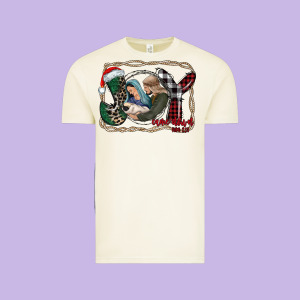 Joy Christmas Vintage Tee Designed By Cowhidedigitalart