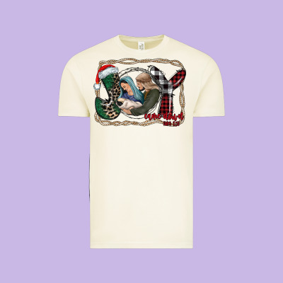 Joy Christmas Vintage Tee Designed By Cowhidedigitalart