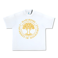 White Maharishi International College Urban Heavy Tee - artisFamous