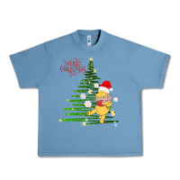Pebble Blue Winnie The Pooh- Merry christmas Urban Heavy Tee - artisFamous