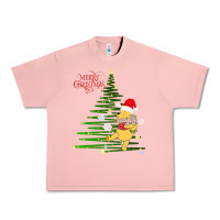 Salmon Winnie The Pooh- Merry christmas Urban Heavy Tee - artisFamous