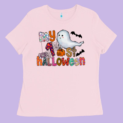 My 1st Halloween Ladies Tee Designed By Cowhidedigitalart