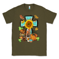 Army Green western thankful cross pumpkin Classic Tee - BarkalooDesign