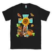 Black western thankful cross pumpkin Classic Tee - BarkalooDesign