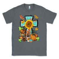 Charcoal Heather western thankful cross pumpkin Classic Tee - BarkalooDesign