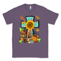 Lavender western thankful cross pumpkin Classic Tee - BarkalooDesign