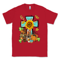 Red western thankful cross pumpkin Classic Tee - BarkalooDesign