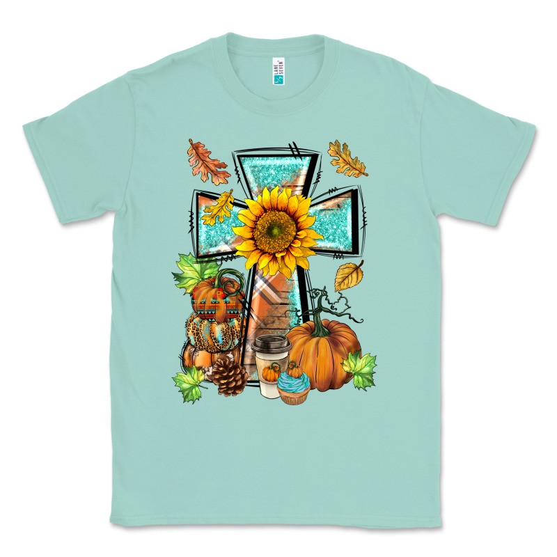 Western Thankful Cross Pumpkin Classic Tee by BarkalooDesign | Teevron