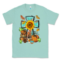 Seafoam western thankful cross pumpkin Classic Tee - BarkalooDesign