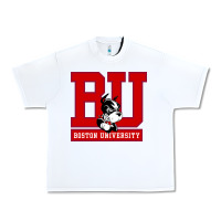 White boston university terriers Urban Heavy Tee - artisFamous