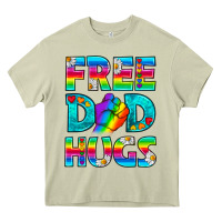 Mossy Pride LGBTQ Free Dad Hugs Heavy Core Tee - BundleAndBundleShop