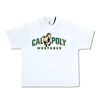 White cal poly mustangs Urban Heavy Tee - artisFamous